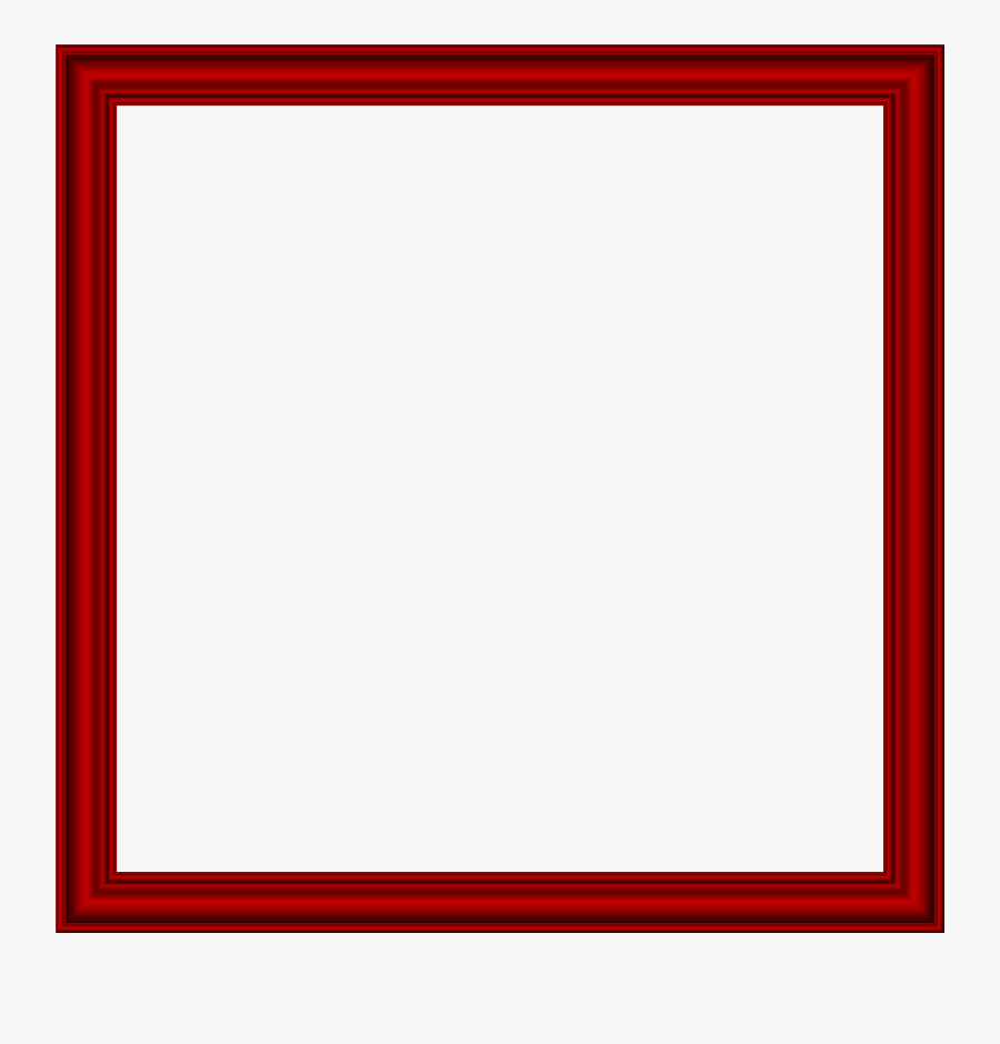 Red Frame Transparent Png - Red Square Border Transparent, Transparent Clipart