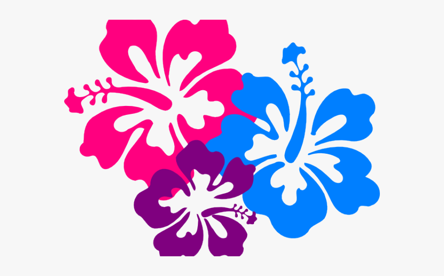 Transparent Luau Clip Art - Blue And Green Flower Clipart, Transparent Clipart