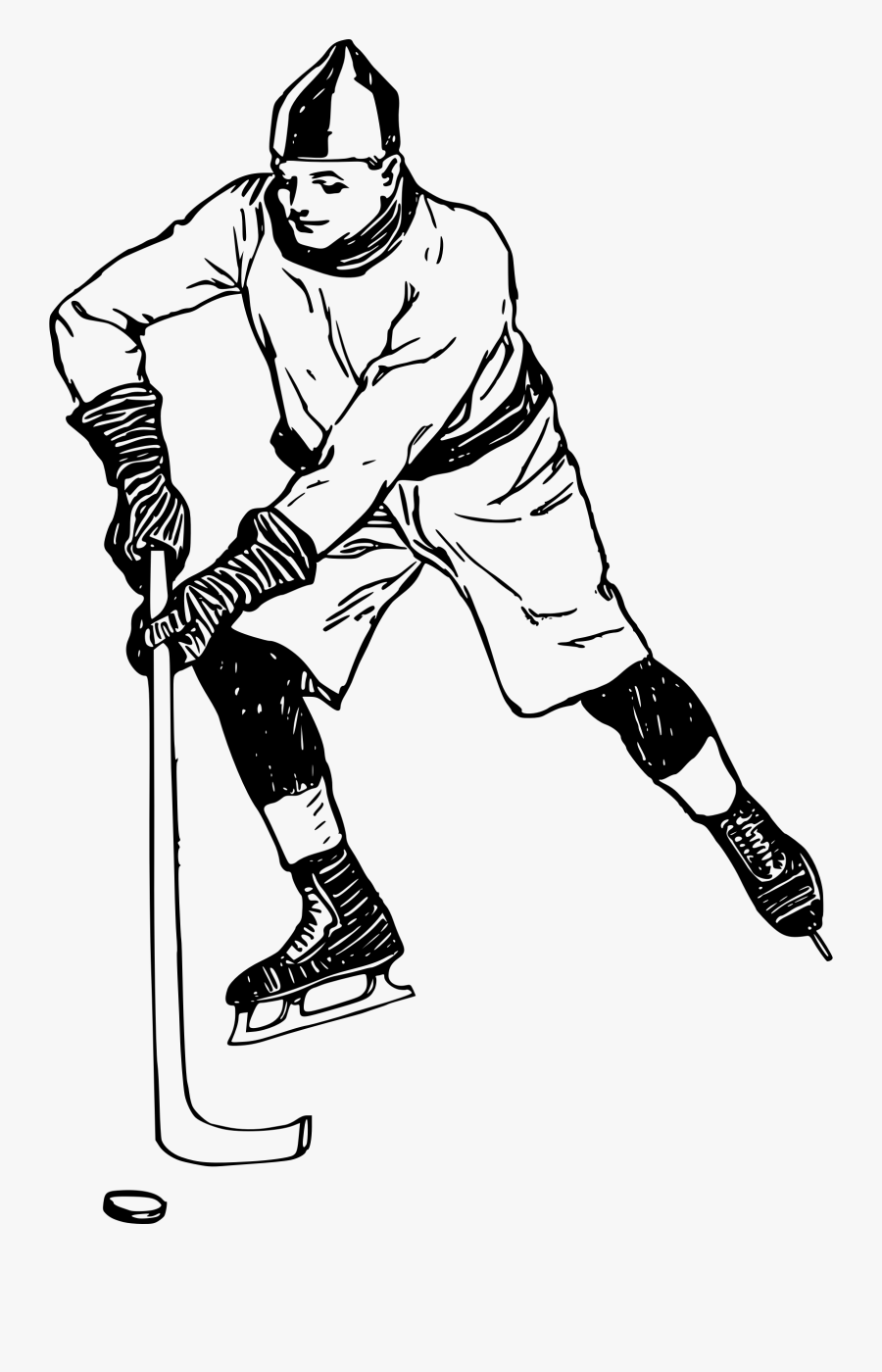 Clipart - Ice Hockey Clipart Black And White, Transparent Clipart