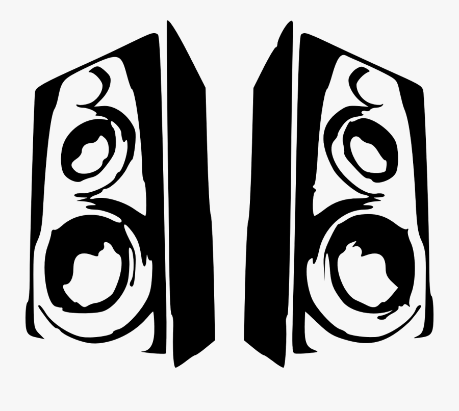 Speakers Sound Audio - Speaker Clipart Black And White Png, Transparent Clipart