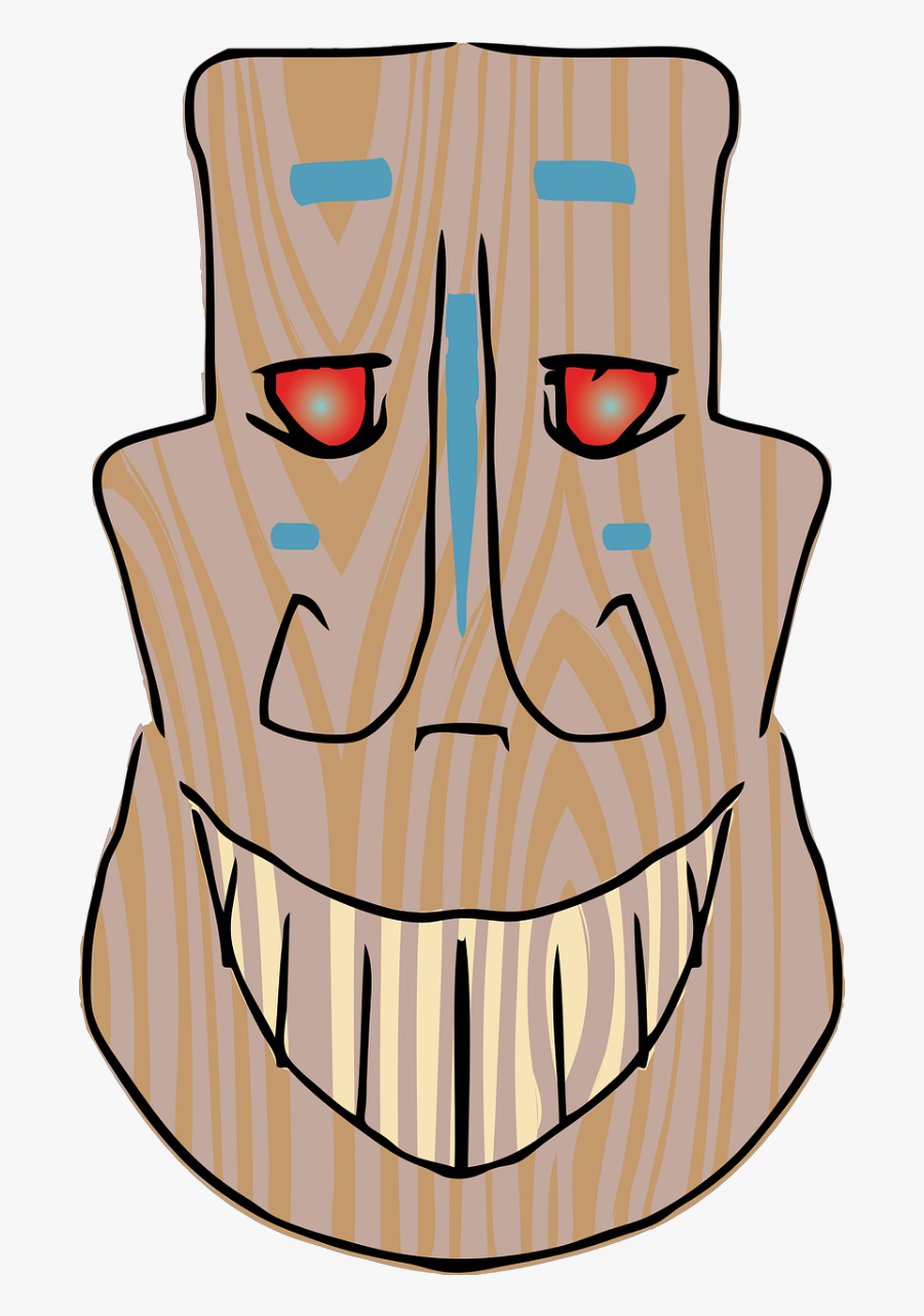 Luau Clipart Tiki Head - Tiki, Transparent Clipart