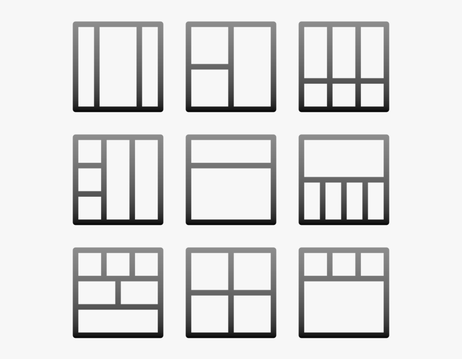 Free Square Cliparts Download - Black And White Cartoon Windows, Transparent Clipart