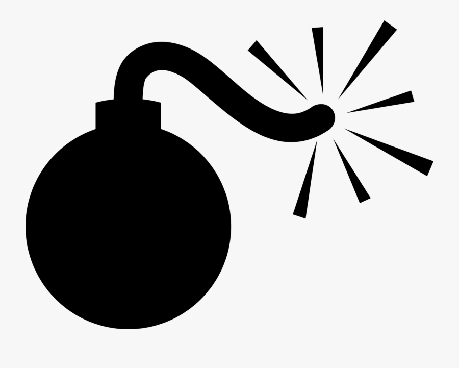 Silhouette,monochrome Photography,symbol - Bomb Clipart Black And White, Transparent Clipart