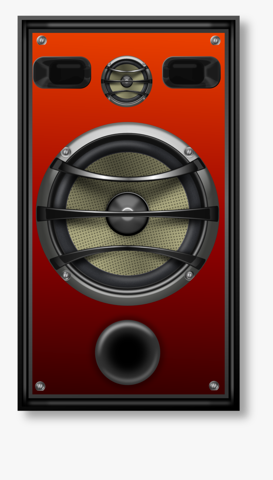 Studio Speaker 1 Orange Grill - Clip Art For Speakers, Transparent Clipart