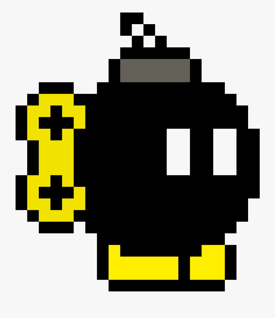 Mario Bomb Clipart , Png Download - Bob Omb Pixel Art, Transparent Clipart