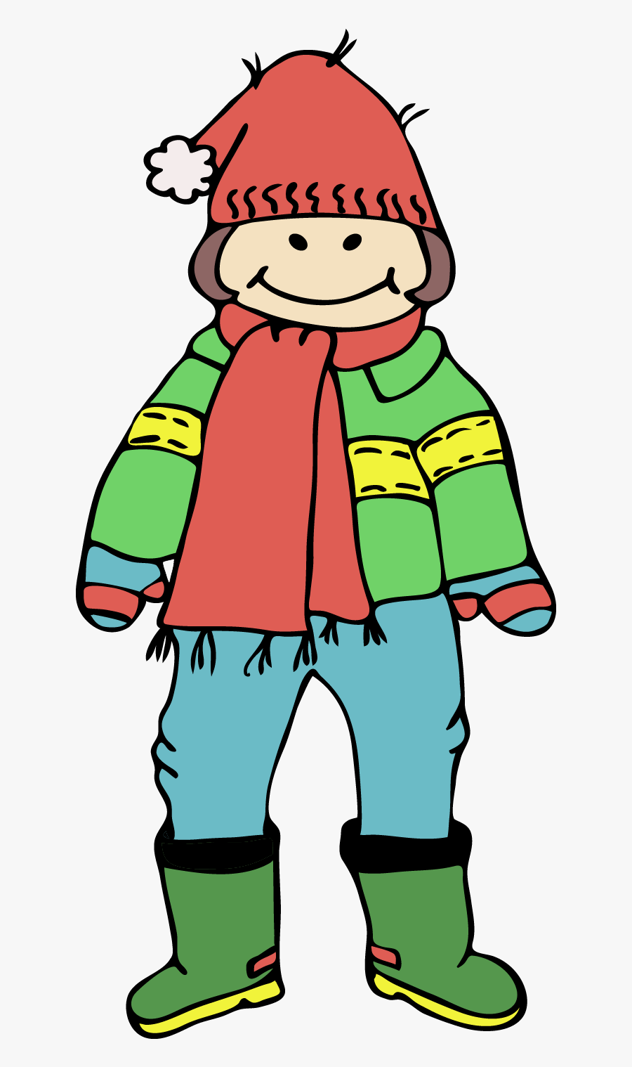 January Clipart Cold Weather Clothing - Wear Warm Clothes Clipart, Transparent Clipart