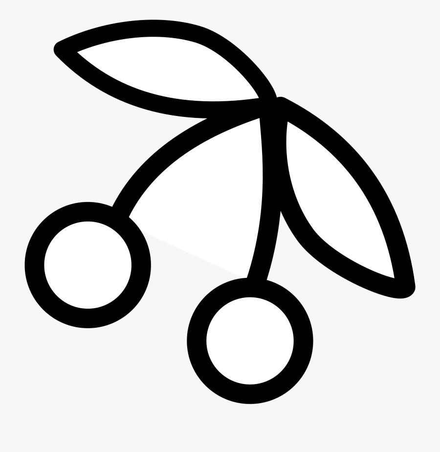 Cherry Clipart Black And White Free Clipart Image Image - Cherry Logo Black And White, Transparent Clipart