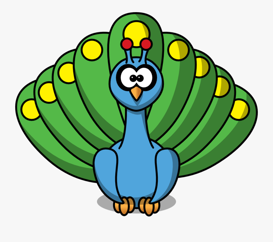 Cartoon Clipart Peacock, Transparent Clipart