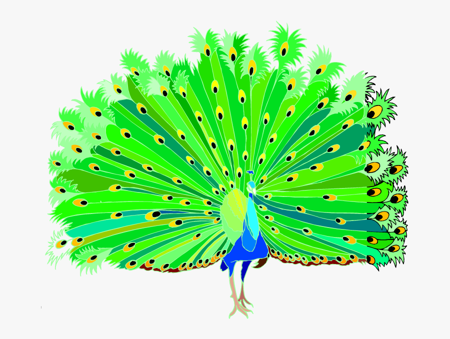 Free Peacock Clipart - Clipart Of Peacock Dancing, Transparent Clipart