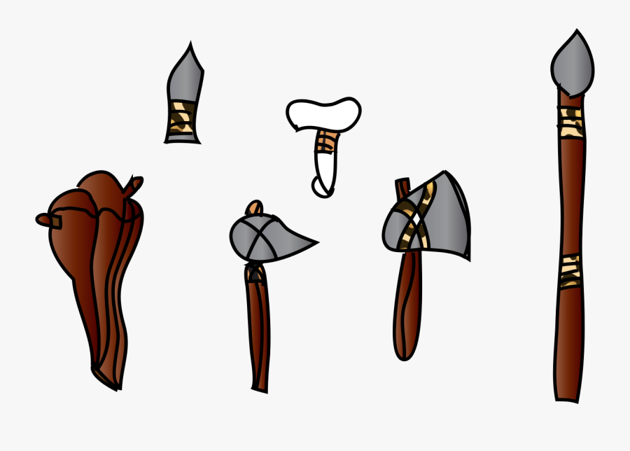 Weapon,cold Weapon,prehistory - Caveman Tools Clip Art, Transparent Clipart