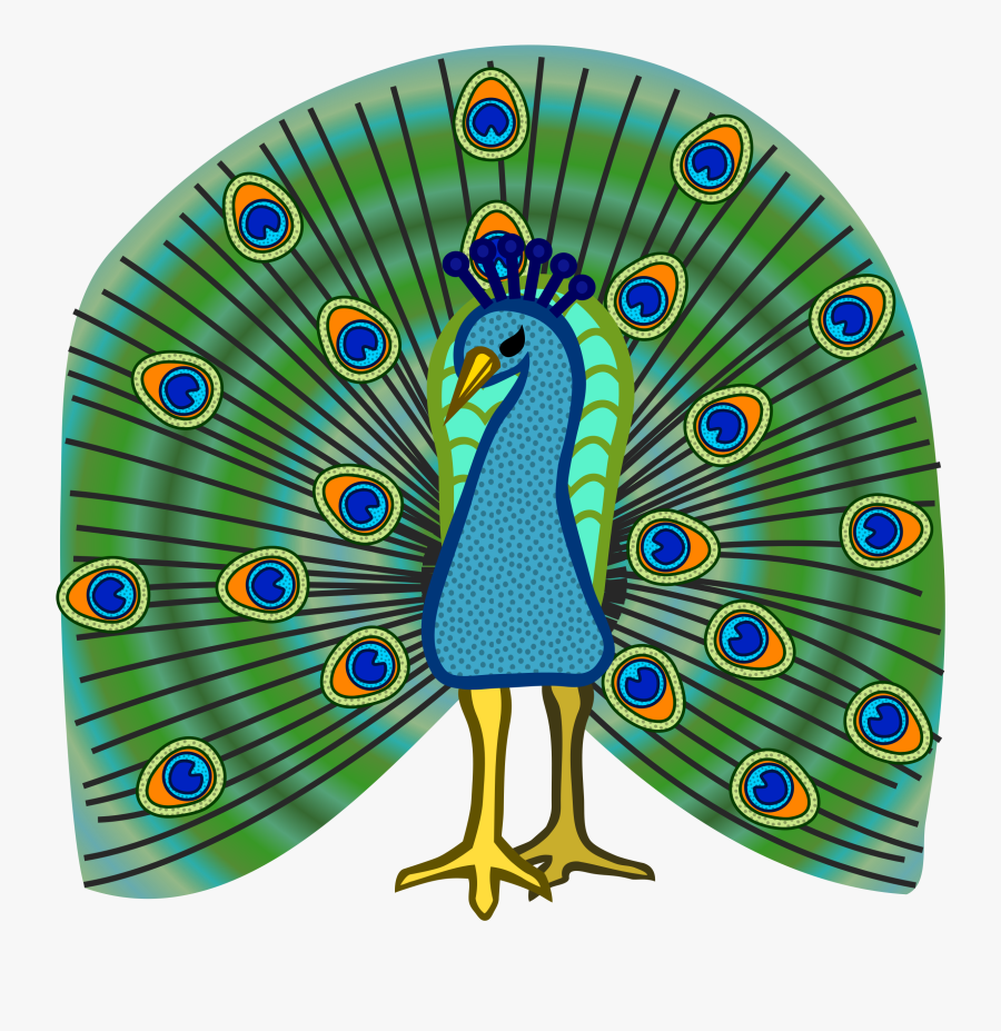 Peacock Clip Art Download - Coloured Images Of Peacock, Transparent Clipart