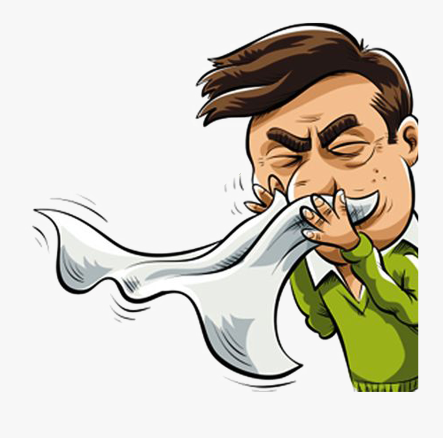 Sneeze Common Cartoon Allergy - Makes White Blood Cells, Transparent Clipart