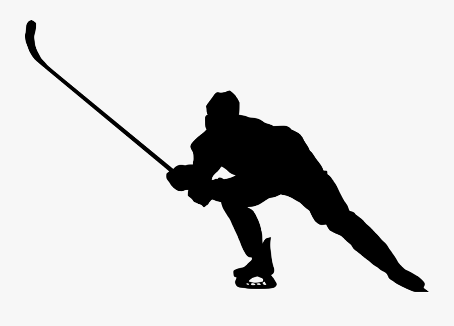Hockey Clipart Silhouette - Transparent Background Hockey Player Silhouette, Transparent Clipart