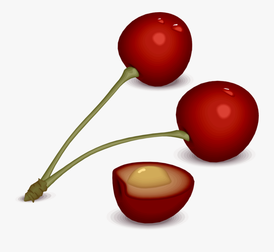 Apple,food,cherry - Cherry Clipart In Half, Transparent Clipart