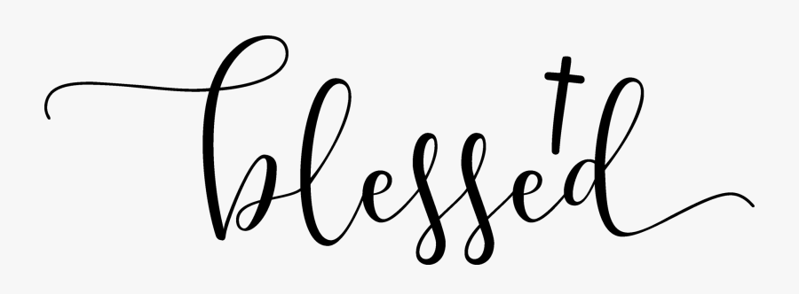 Blessed With Cross - Simply Blessed Svg, Transparent Clipart