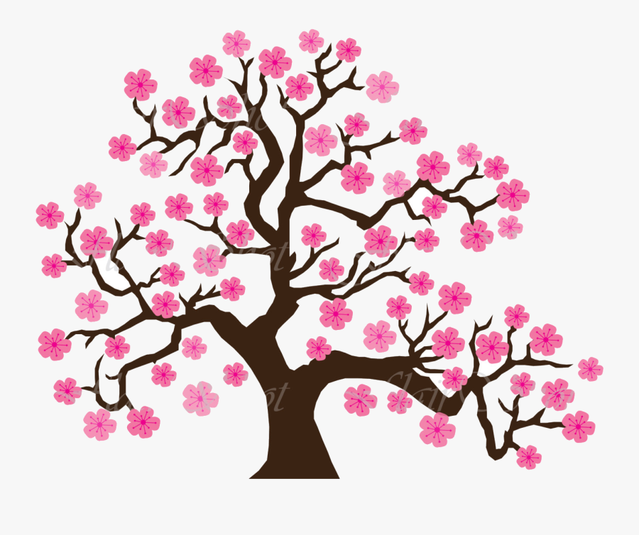 Apple Tree X Cherry Clipart Branch Many Interesting - Cherry Blossom Tree Clipart, Transparent Clipart