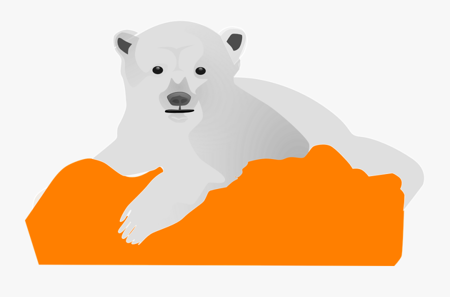 Transparent Polar Bear On Ice Clipart - Polar Bear Clip Art, Transparent Clipart