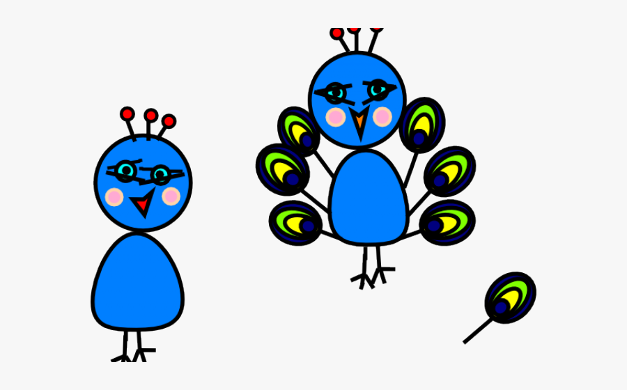 Peacock Clipart Body - Cartoon, Transparent Clipart