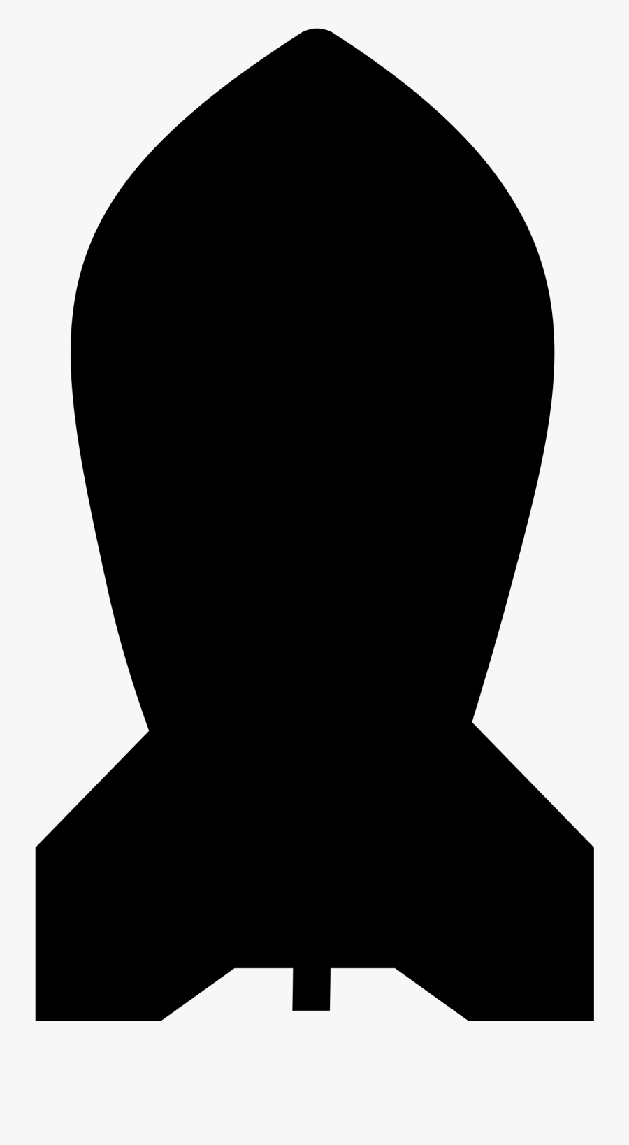 Jpg Freeuse Atomic Bomb Clipart - Blacked Out Side Profile, Transparent Clipart