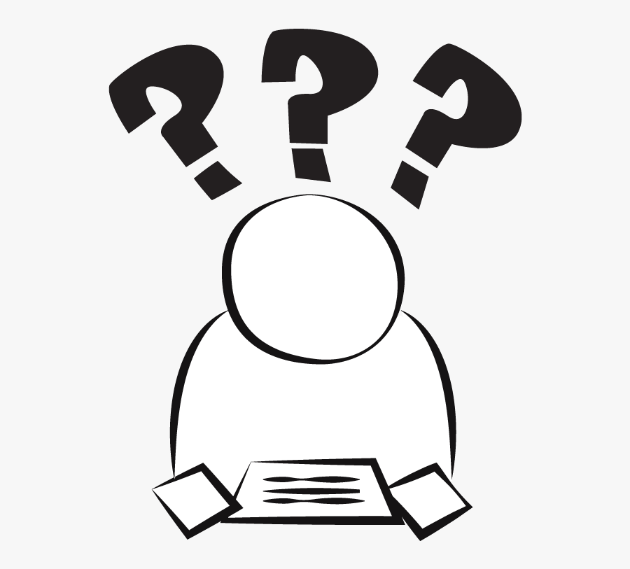 Image Of Confused People - Confused Clipart Black And White, Transparent Clipart