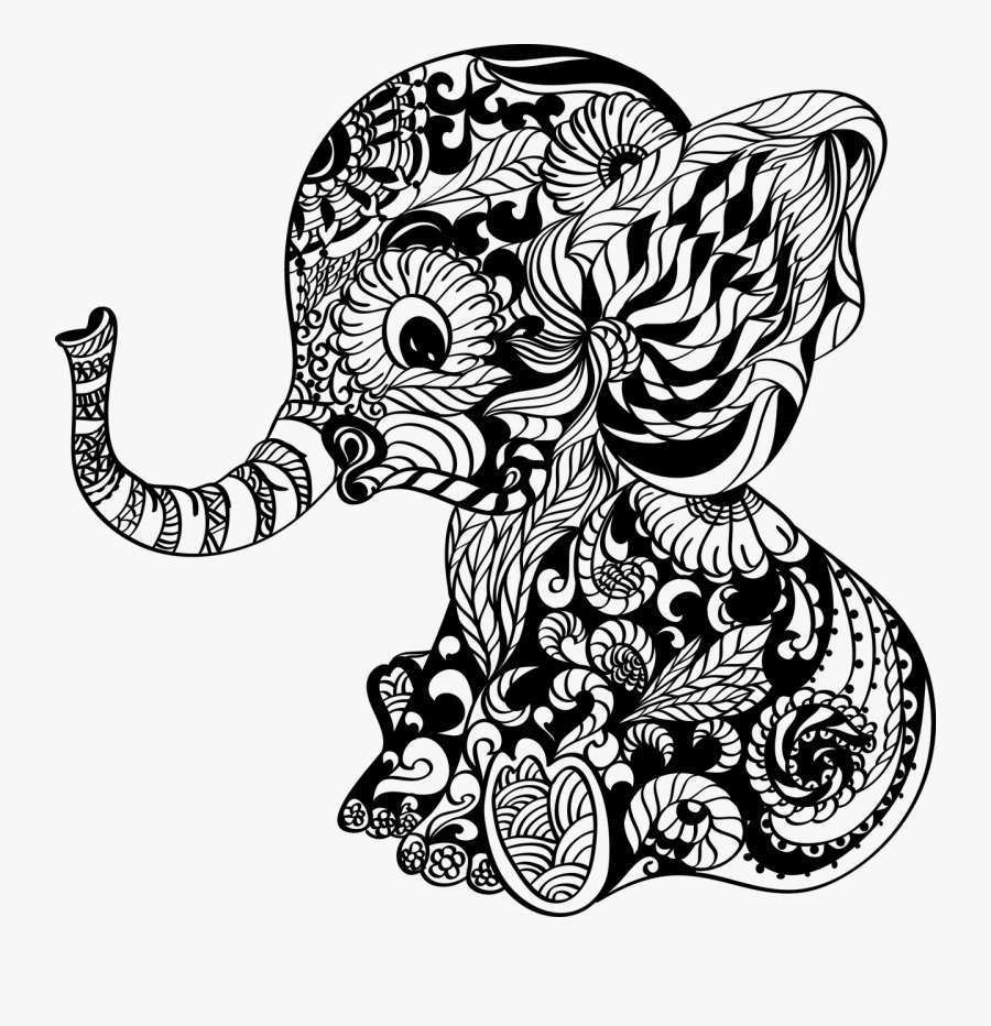 Download Elephant Clipart Mandala - Baby Elephant Mandala Svg Free ...