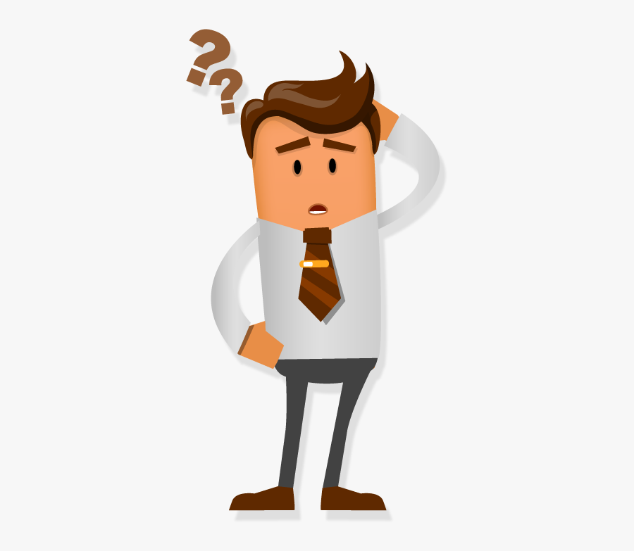Gdpr And Email Marketing - Confused Cartoon Confused Man Png, Transparent Clipart