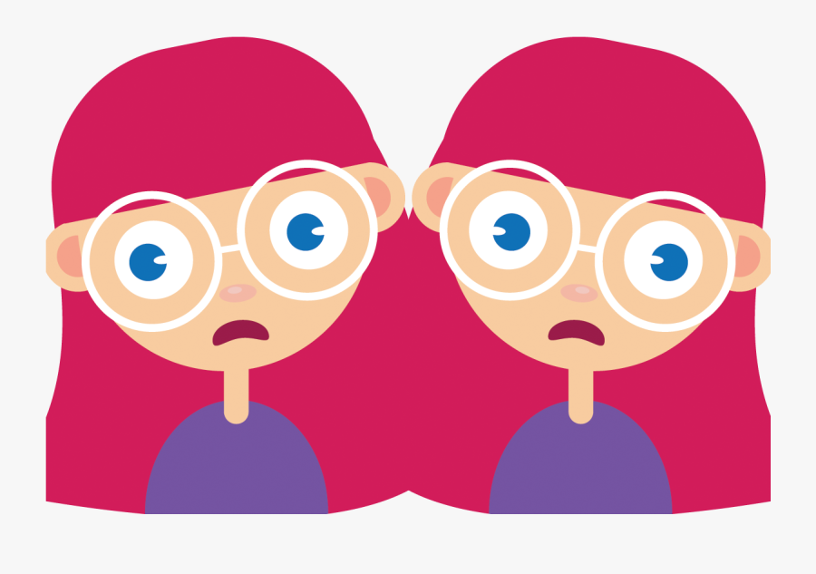 Confused Clipart Ambiguity - Girl With Glasses Vector, Transparent Clipart