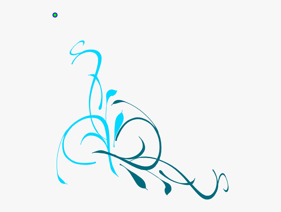 Transparent Peacock Clipart - Teal And Purple Swirls, Transparent Clipart