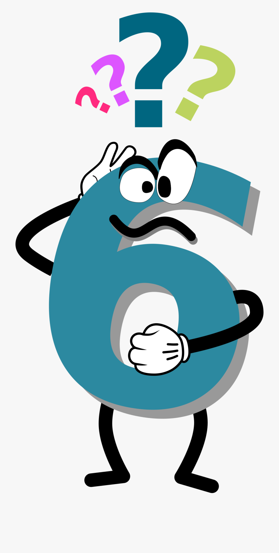 Microsoft Clipart Confused Customer - Number 6 Clipart, Transparent Clipart