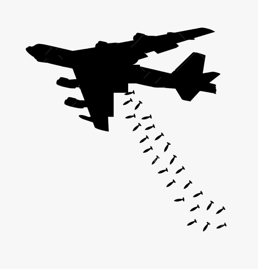 Best 15 Silhouette Bomb Clipart Drawing - B 52 Stratofortress Black Silhouette Transparent Background, Transparent Clipart