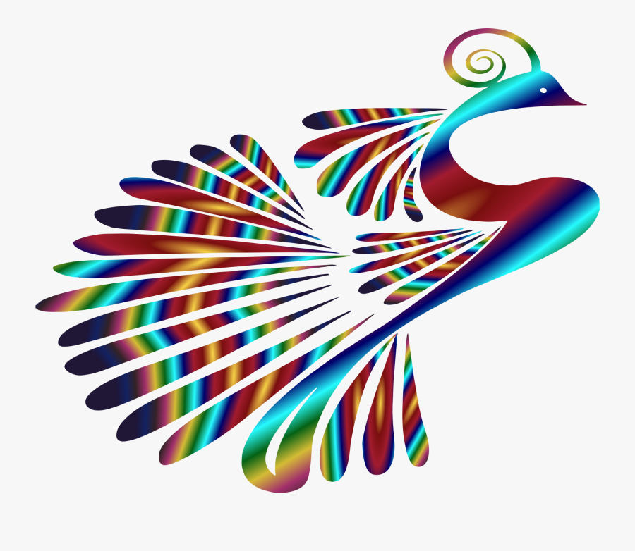 Art,wing,graphic Design - Peacock Silhouette, Transparent Clipart