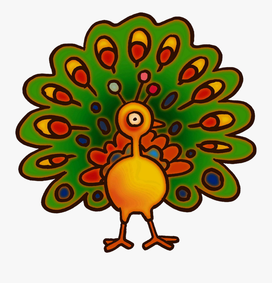 Animated Cartoon Peacock Ⓒ - 卡通 动物 图片, Transparent Clipart