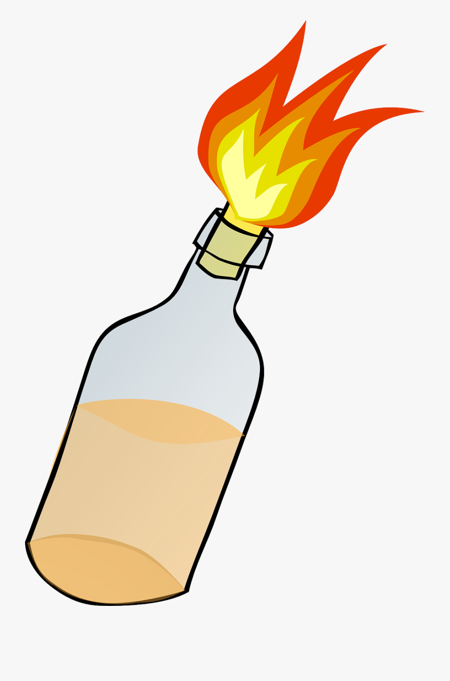 Jpg Free Stock Falling Bomb Clipart - Molotov Cocktail Clipart, Transparent Clipart
