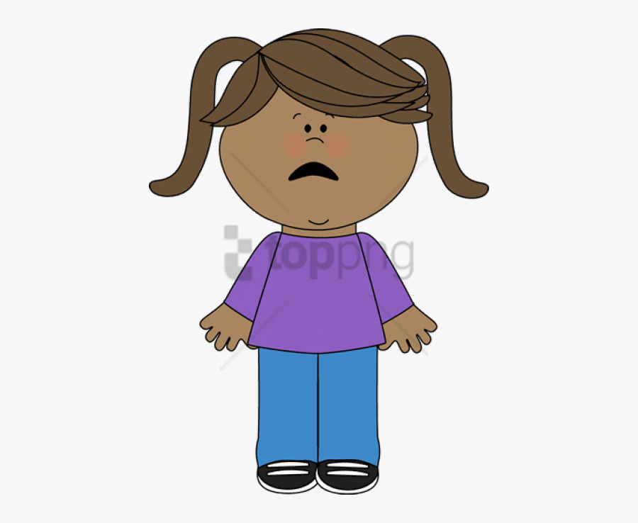 Transparent Confused Clipart - Sad Girl Clipart, Transparent Clipart