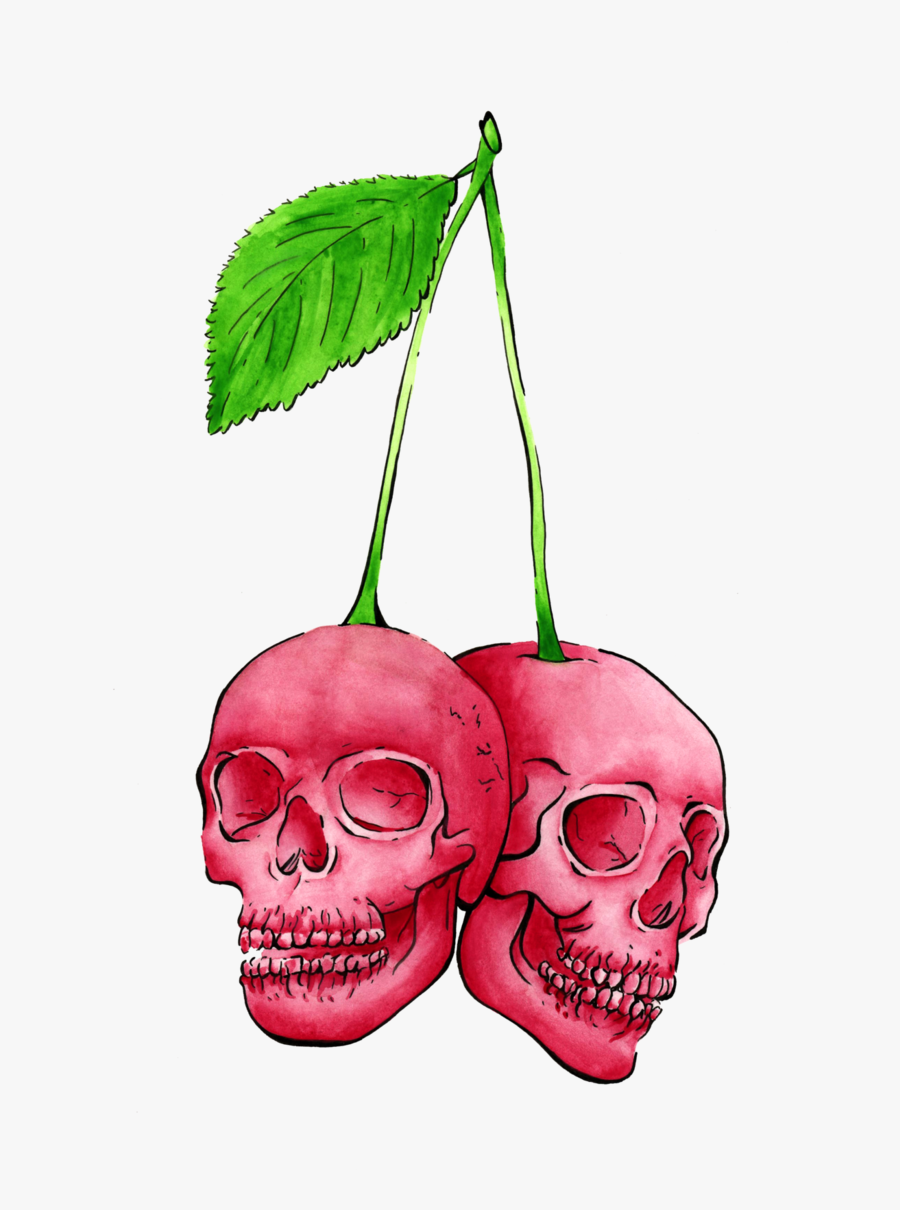 Cherry Skull Clipart - Skull Cherries, Transparent Clipart