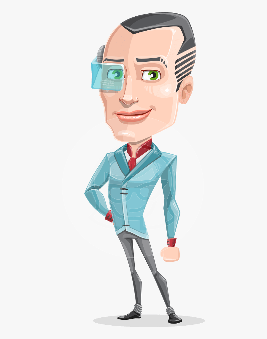 Confused Guy Png - Futuristic Man Cartoon, Transparent Clipart