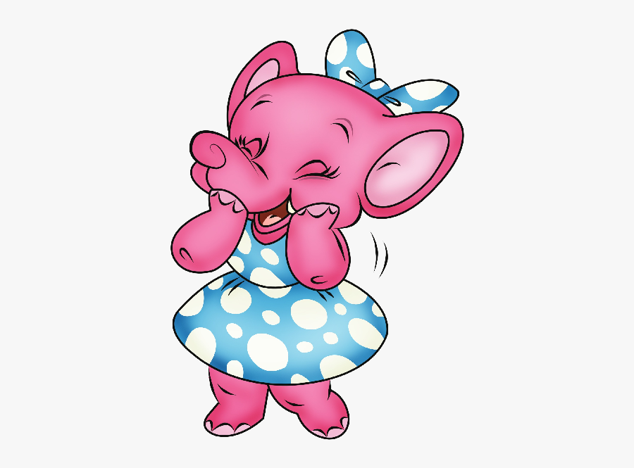 Cute Cartoon Pink Elephant, Transparent Clipart