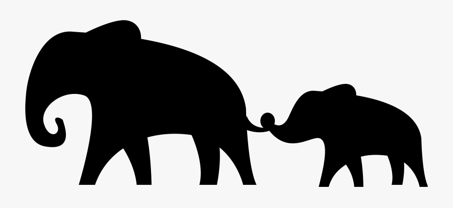 African Elephant Silhouette Clip Art - Elephant African Animal Silhouette, Transparent Clipart