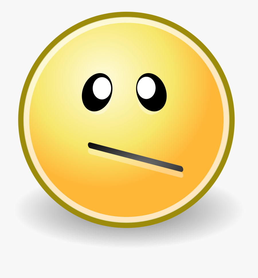 Confused Emoticon File Face Confused Svg Wikimediamons - Confused, Transparent Clipart
