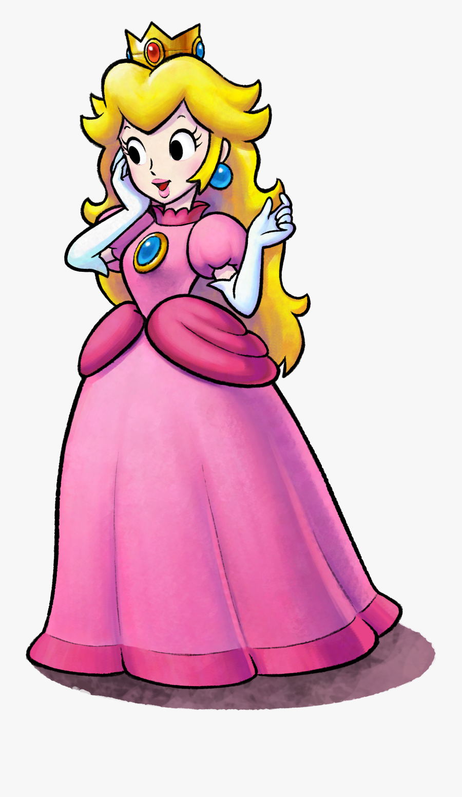 Princess Peach Clipart Confused, Transparent Clipart
