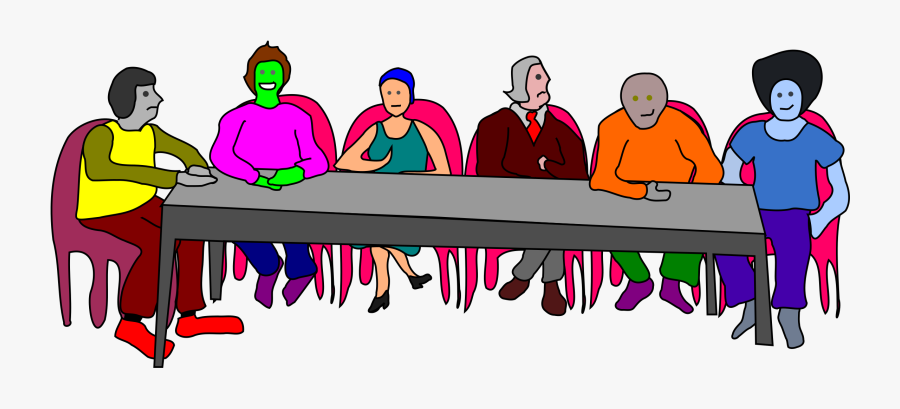 Transparent Reporters Clipart - Meeting Table People Clipart, Transparent Clipart