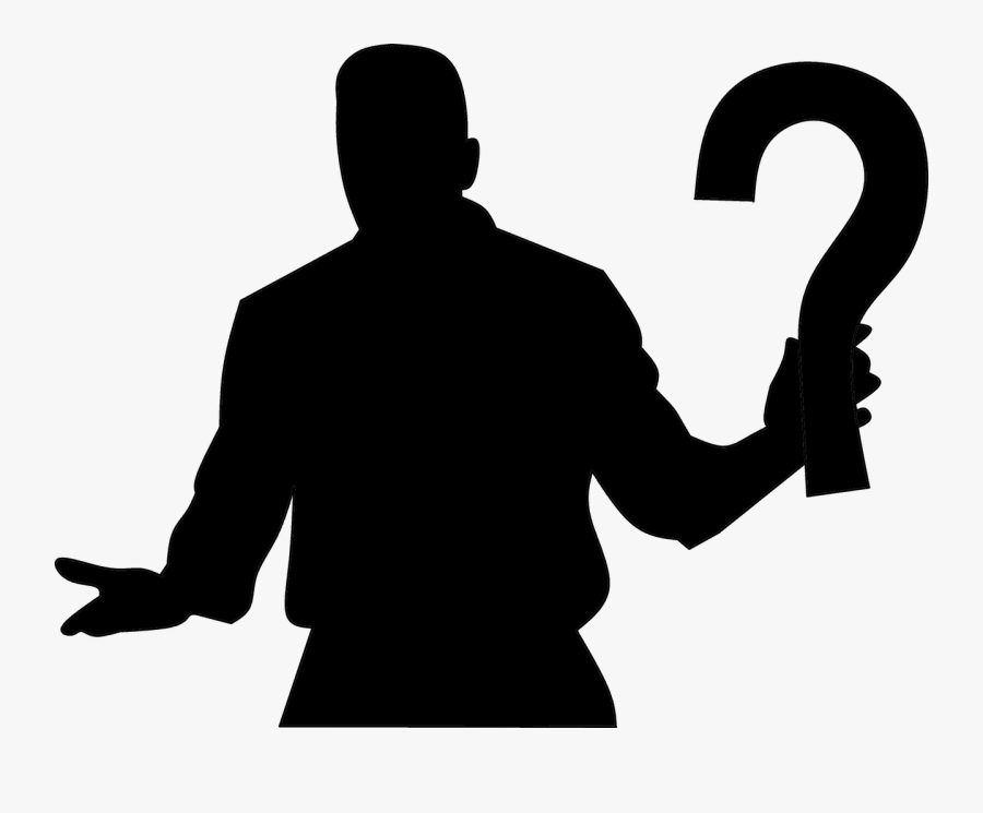 Problem Clipart Transparent Confusion - Silhouette Mystery Man Png, Transparent Clipart