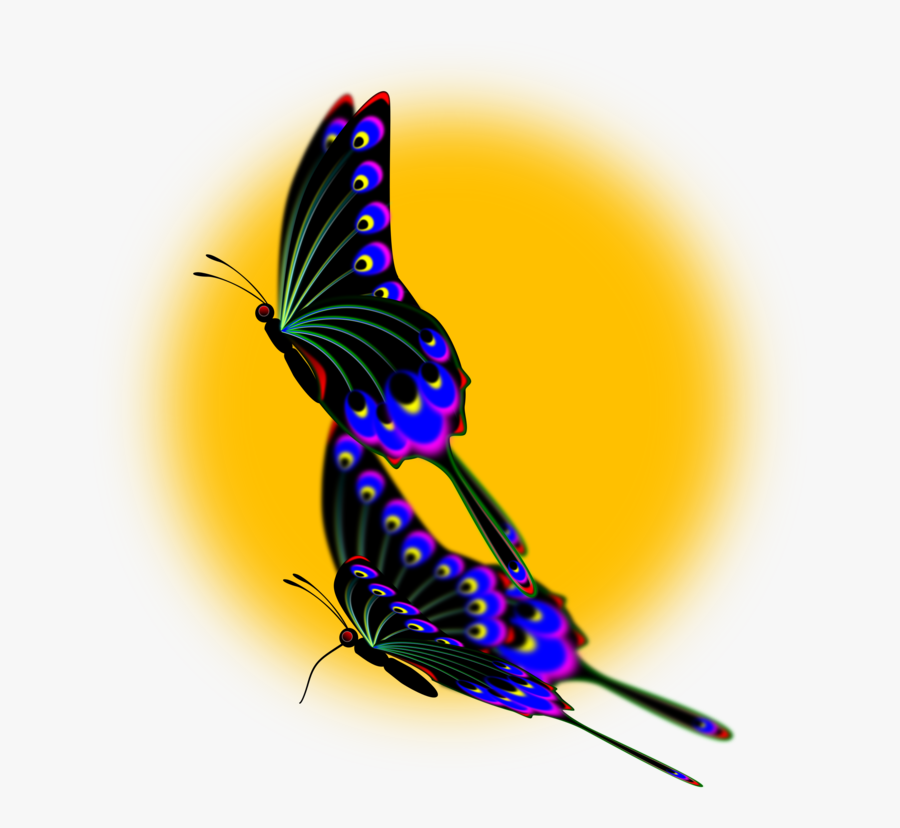 Butterfly,purple,macro Photography - Peacock Monarch Butterfly, Transparent Clipart