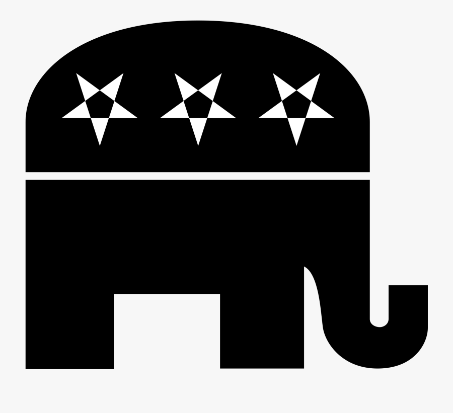 Transparent Elephant Clipart Baby Shower - Republican Elephant Black And White, Transparent Clipart