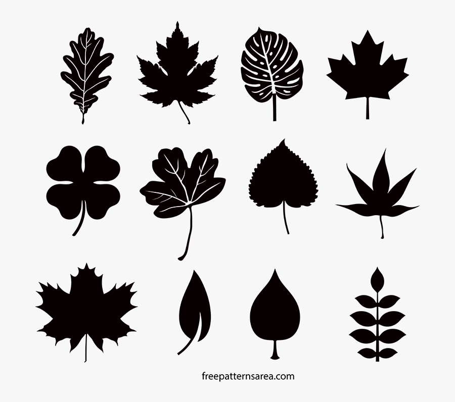 Silhouette Vectors And Cut - Leaf Shape Leaf Silhouette, Transparent Clipart