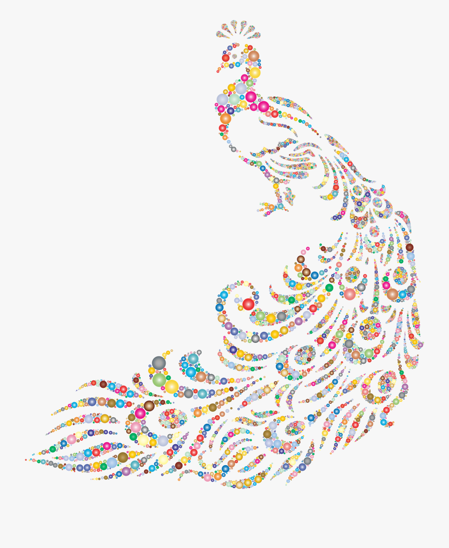 Picture Black And White Library Peacock Svg Free - Peacock Design For Drawing, Transparent Clipart