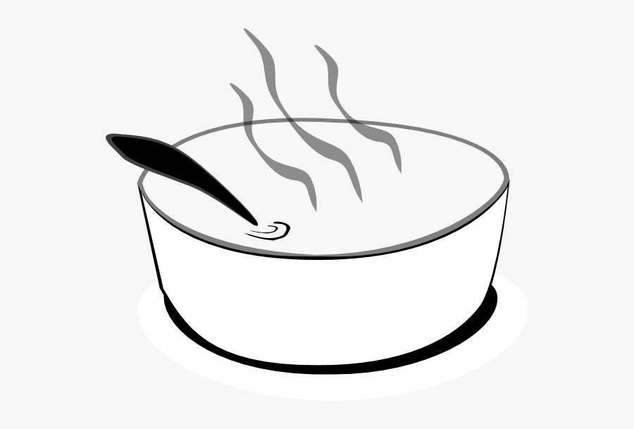 2 Soup Clipart Free Clipart Images - Soup Bowl Clipart Black And White, Transparent Clipart