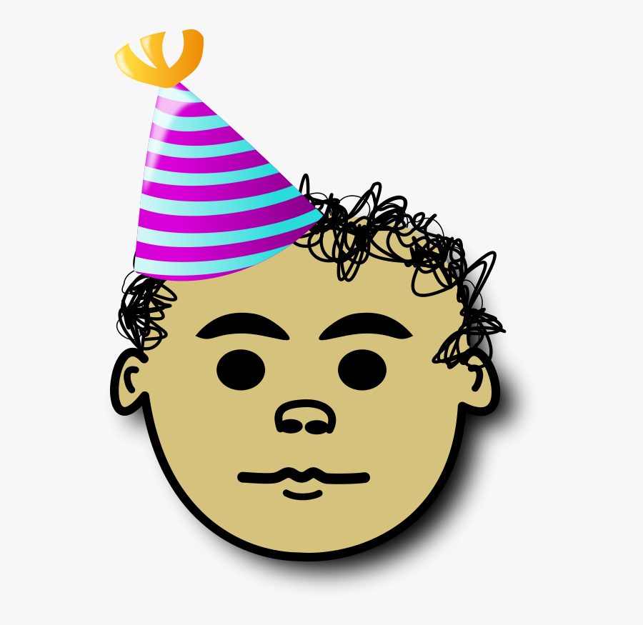 Head,smiley,party Hat - Vector Graphics, Transparent Clipart