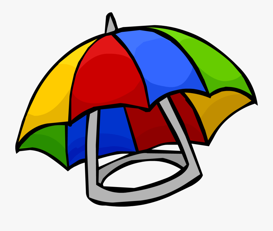 Club Penguin Clip Art - Club Penguin Umbrella Hat, Transparent Clipart