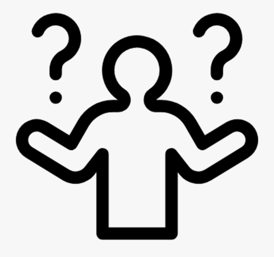 Confused Shrug By Gregor Cresnar From The Noun Project - Person Shrugging Clipart Black And White, Transparent Clipart